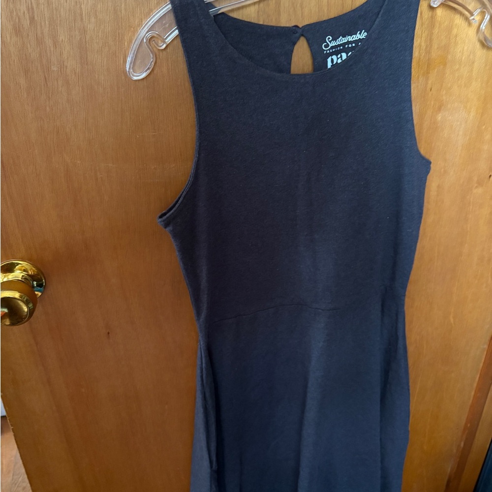 Pact Dress Womens Small Organic Cotton Sustainable Grey Pockets S Sleeveless